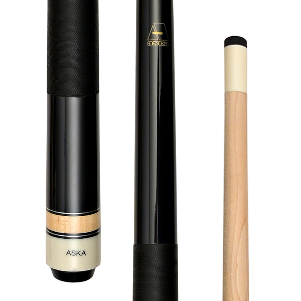 ASKA Black 36" short pool cue butt and separate maple shaft. LCS36BLK