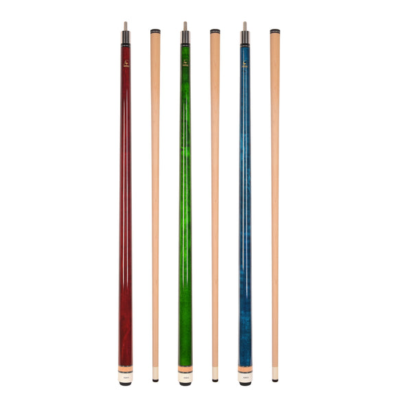 Set of 3 Aska L3 Pool Cue Sticks, 58