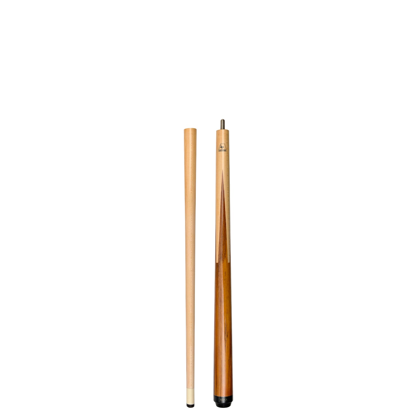 Complete short pool cue with individual shaft shown next to it.
