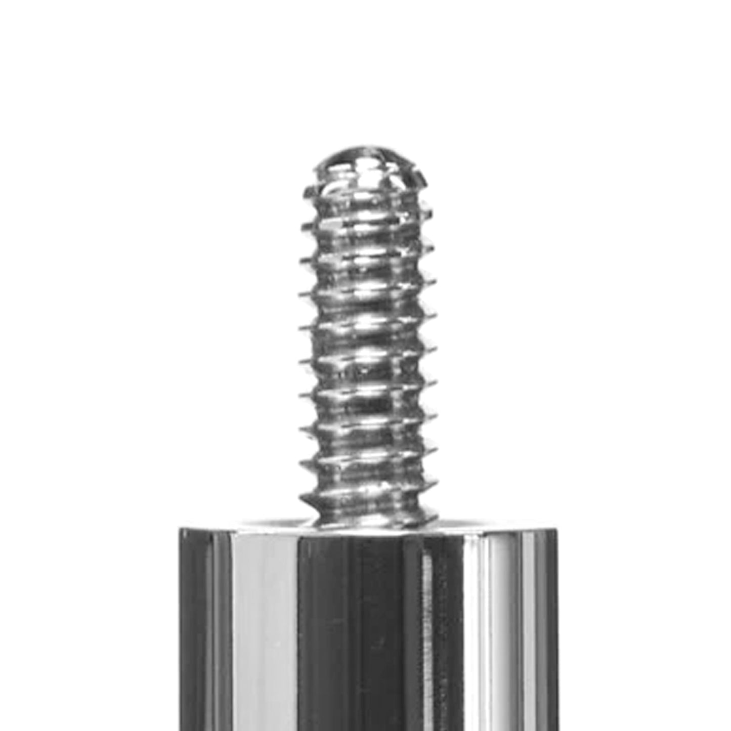 Detailed view of the threaded pin of a billiard joint protector.