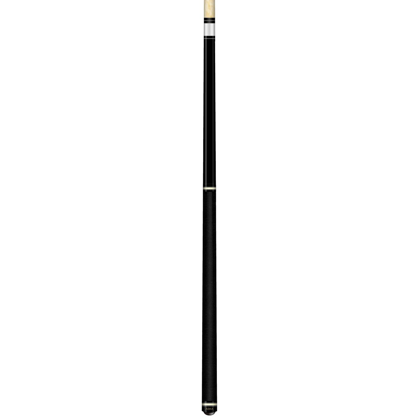 ASKA Jump Break Cue Stick JBC Black, 3-Piece Construction, Jump/Break Cue. 13mm Tip, Hard Rock Canadian Maple, JBCBLK