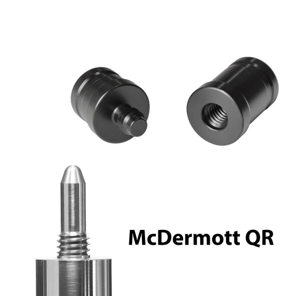 ASKA Joint Protectors for Pool Cue – McDermott Quick Release, Set of 2 (Shaft + Butt), Black