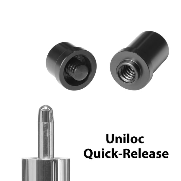 ASKA Joint Protectors for Pool Cue – Uniloc Quick Release, Set of 2 (Shaft + Butt), Black