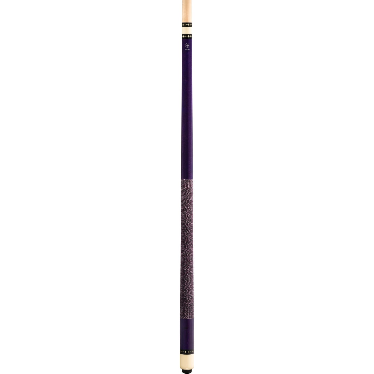 Lucky L71 Pool Cue – Purple Stain Maple, Irish Linen Wrap, Overlay Index Rings, 3/8x10 Joint billiard pool cue stick by ASKA
