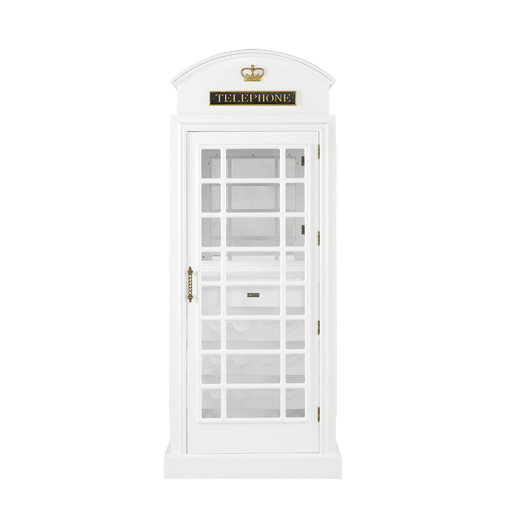 Old English Phone Booth Bar Cabinet - RAM Game Room OEBRCB