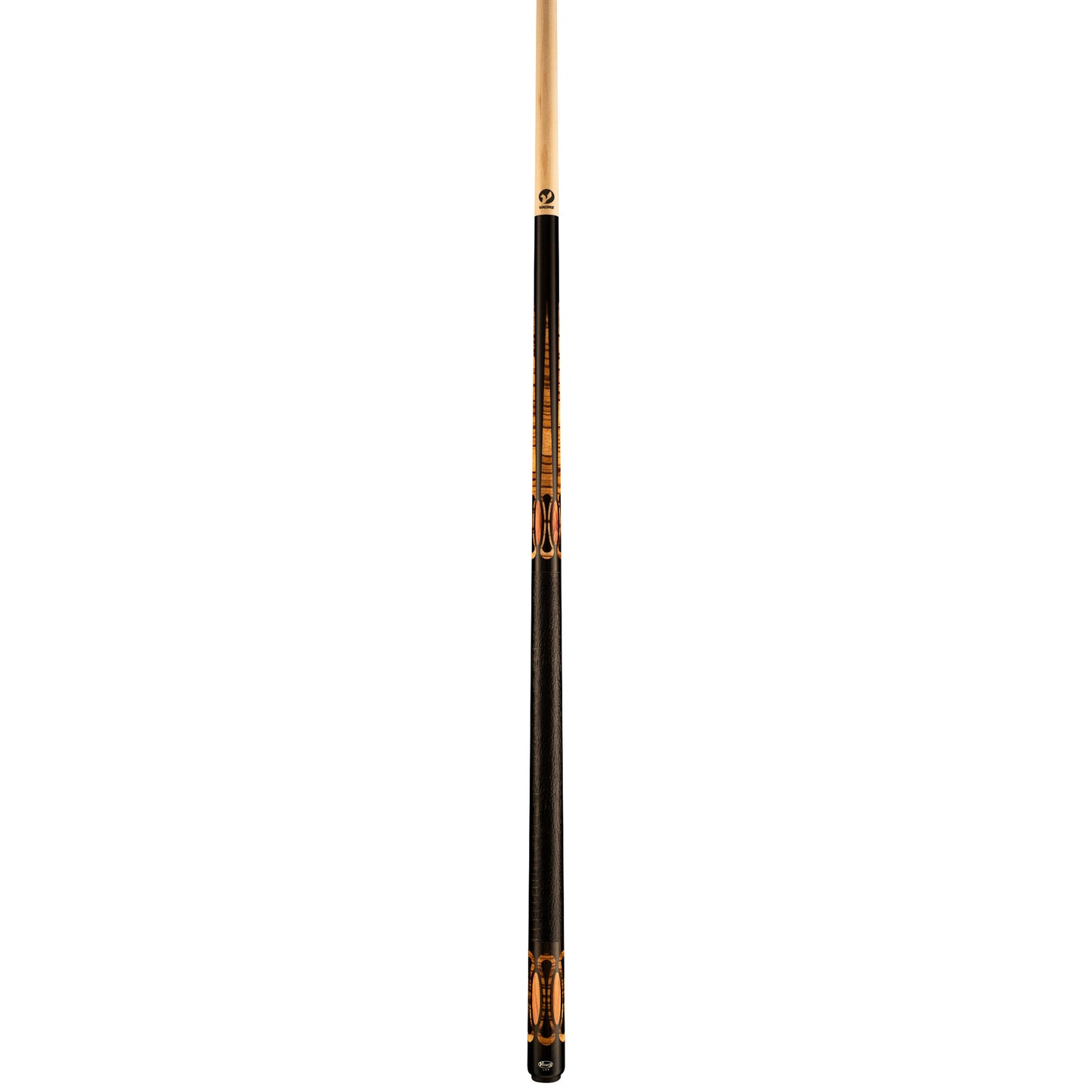 Full view of the Ovation pool cue stick against a white background.