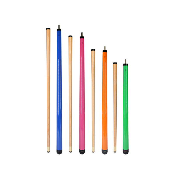 ASKA 4-Piece Short Pool Cue Set full view. SWP4