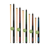 Set of 5 Aska Mixed Length Cues LS, Canadian Hard Rock Maple Billiard Pool Cue Sticks, Short, Kids Cues, LS5