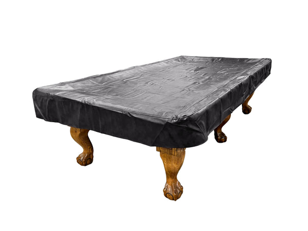 ASKA TCH8BLK 8-Foot Black Heavy Duty Pool Table Cover | Waterproof PVC Leatherette