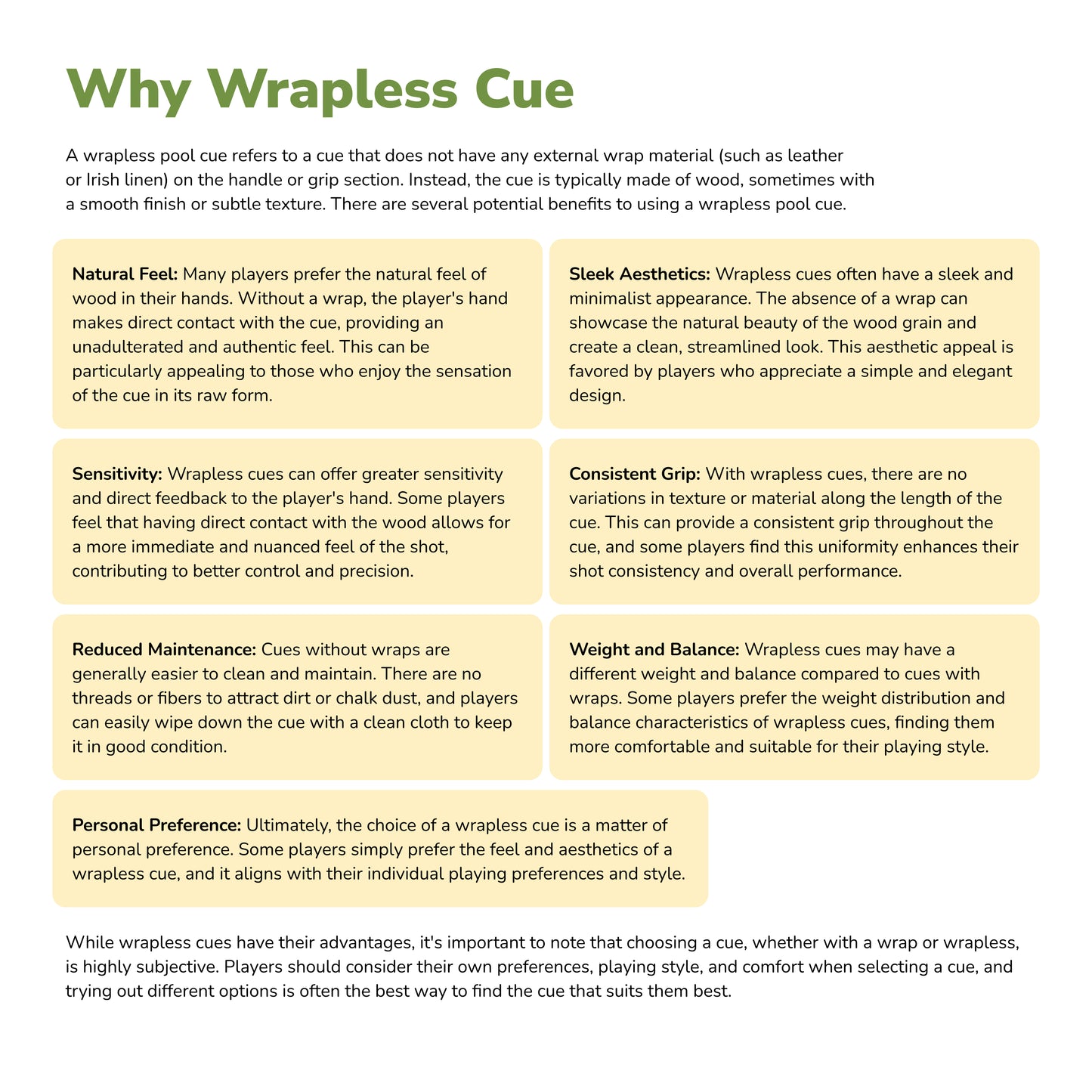 Set of 4 Aska LECN Billiard Pool Cues, 58" Hard Rock Canadian Maple, 13mm Hard Leather Tip, Mixed Weights and Colors, LECN4