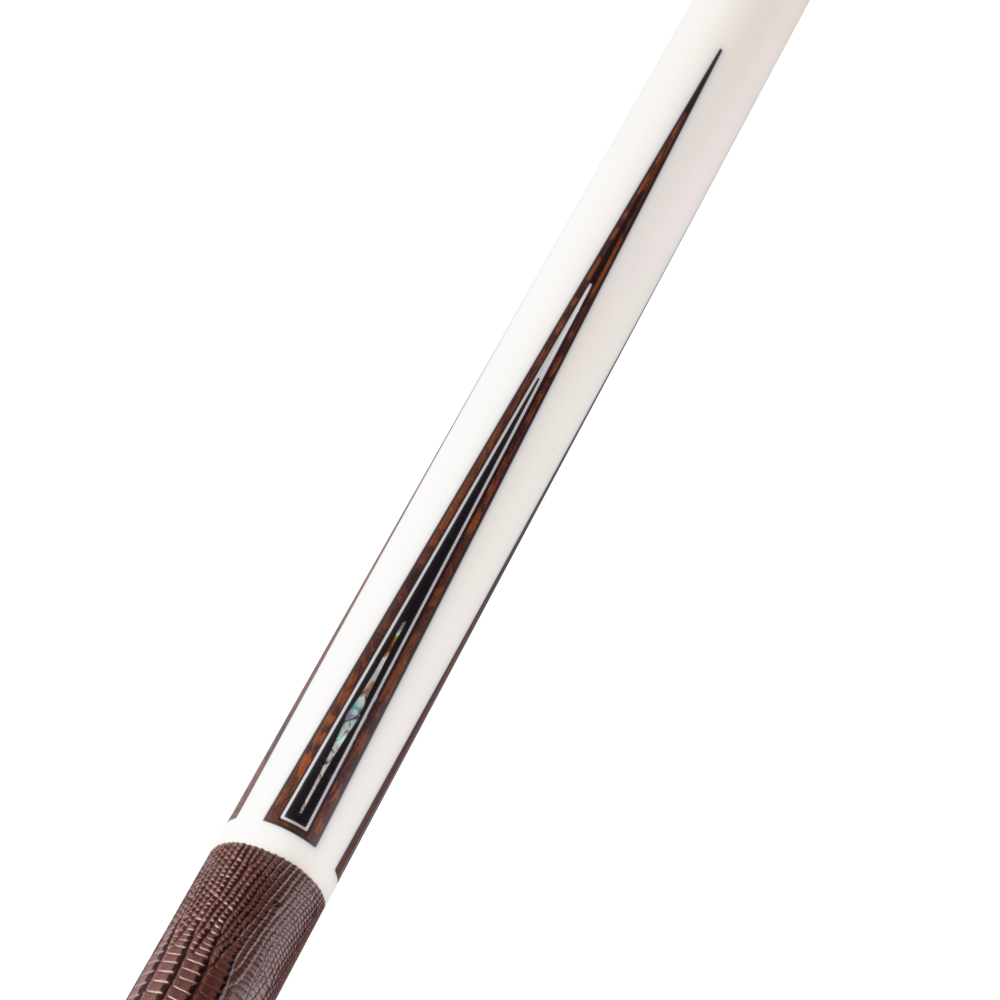 Brunswick x Lucasi White cue - butt