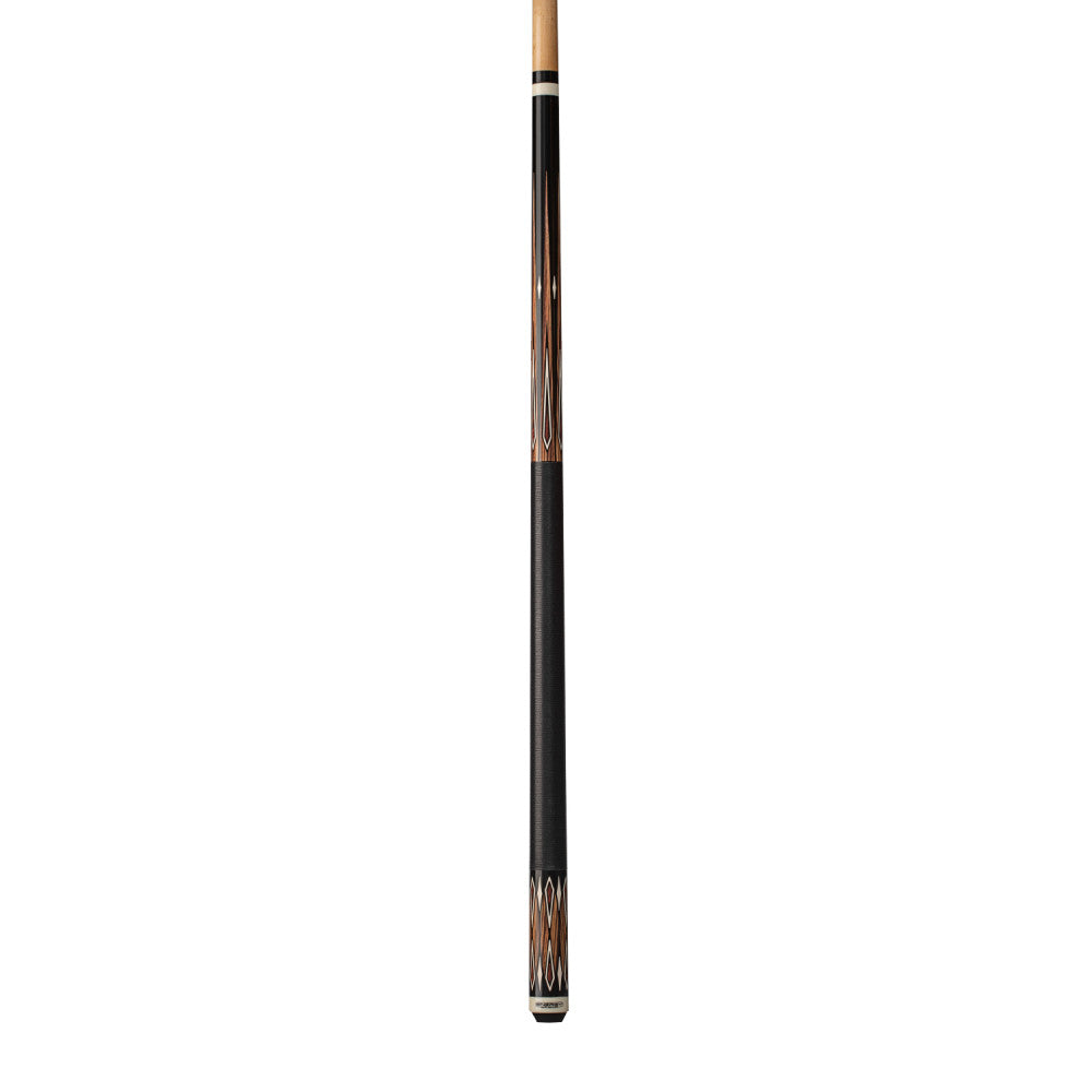 Energy By Players Zebrawood & Cocobolo Decal Sneaky Pete Cue with Black Linen Wrap (HC17)
