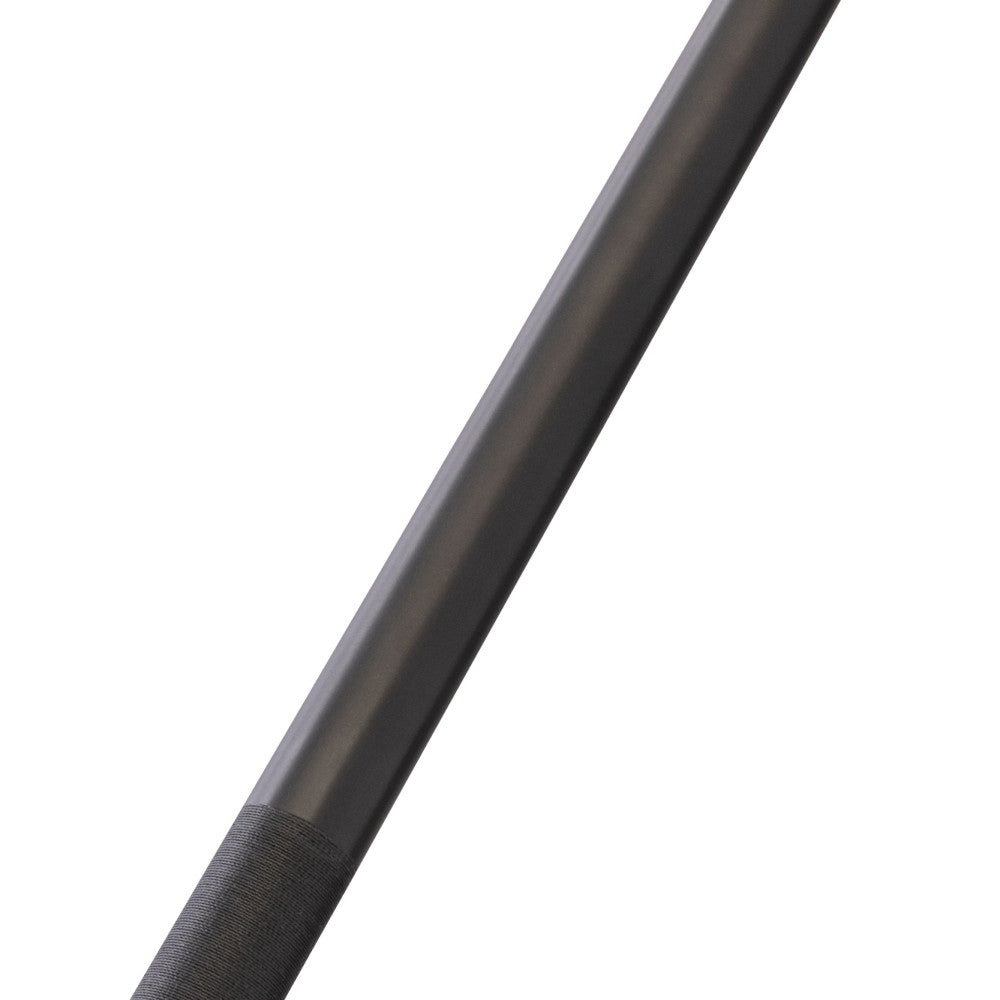 Detail of the grip section on a pool cue shaft.