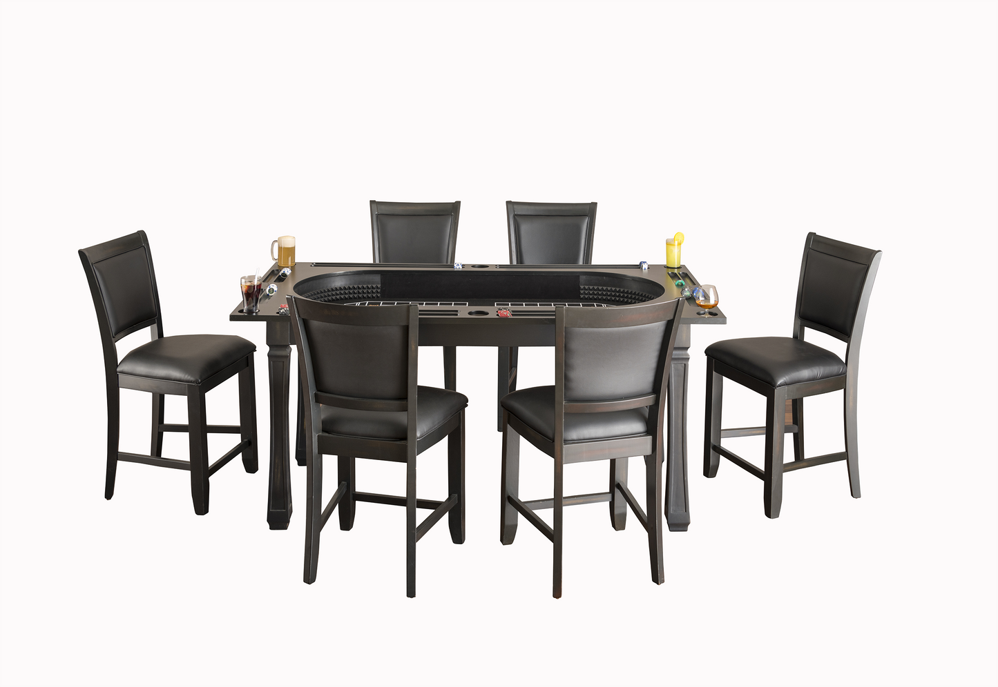 Burlington Game Table Set (Peppercorn) (E100720PC-SET)