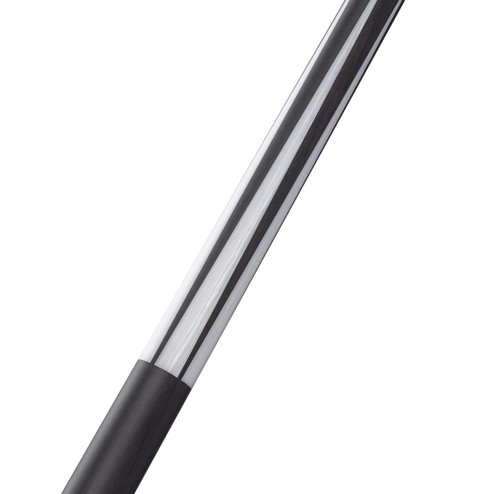 Lucasi Hybrid Matte Charcoal/Imitation Bone & Rose Gold Inlays Cue wit (LHF71)