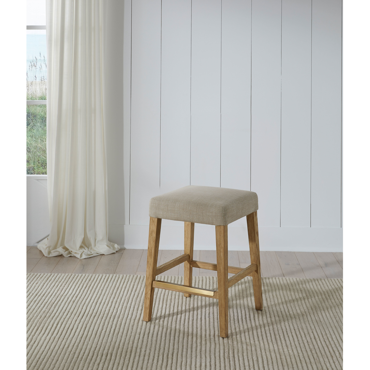 Port Royal Backless Stool (White Oak) (PRBACKLESSSTOOL-WO)