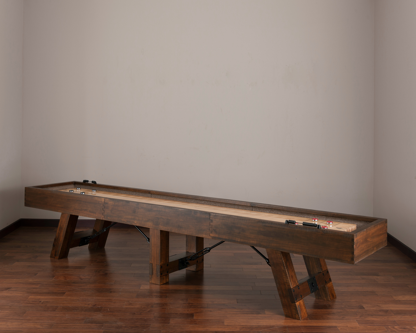 Table positioned in room with full assembly visible from end