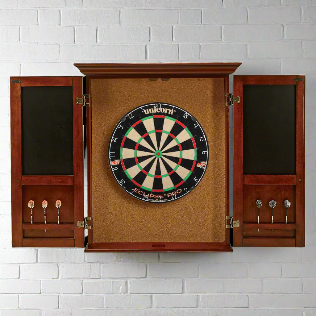 Windsor Dartboard Cabinet (Old World Mahogony) (DBCWF)