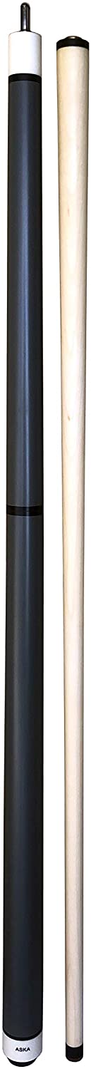 25-Ounce Heavy Hit Matte Grey Jump Break Cue Stick Aska JBC, Jump/Break Cue. 14-mm Tip, Hard Rock Canadian Maple Shaft