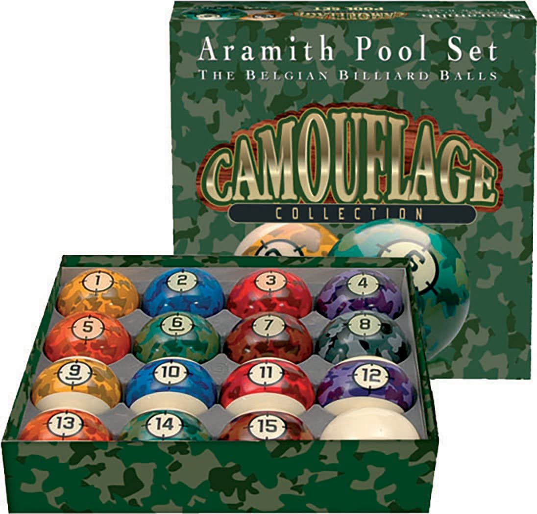 Aramith Camouflage Collection Billiard Ball Set, 2-1/4", AR1026
