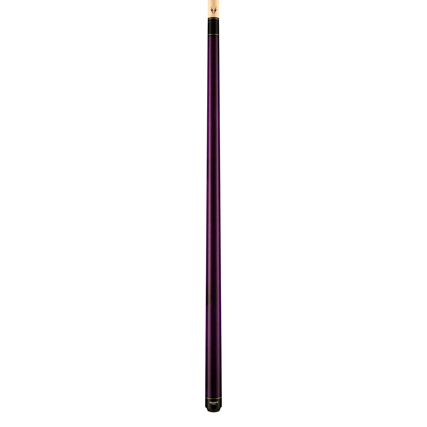 Full view of the VA107 purple stain pool cue.