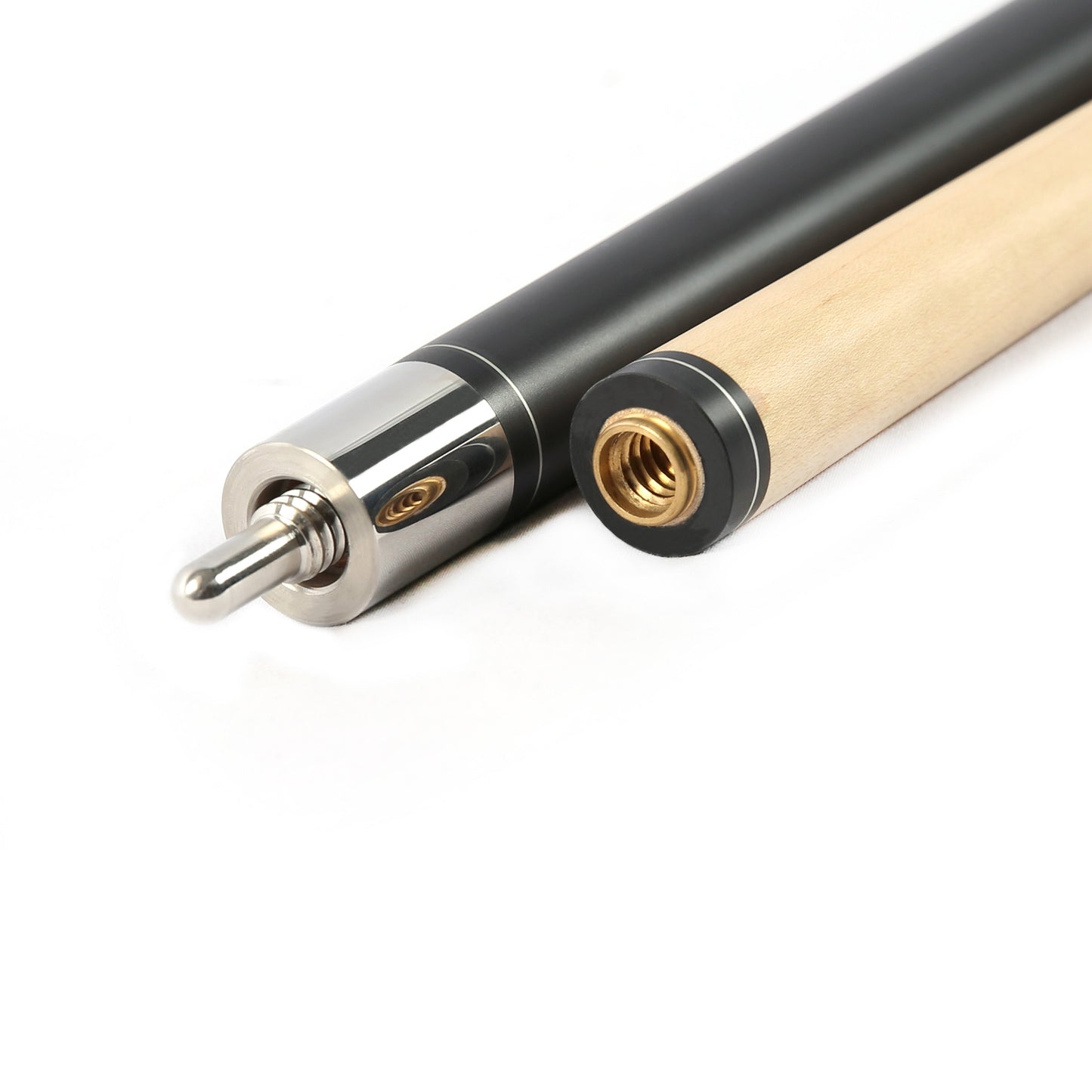 ASKA Jump Break Cue Stick 25-Ounce, JBC Black 2nd Generation, 3-Piece Construction, Jump/Break Cue. 14mm Tip, Hard Rock Canadian Maple, JBCBLKGEN2