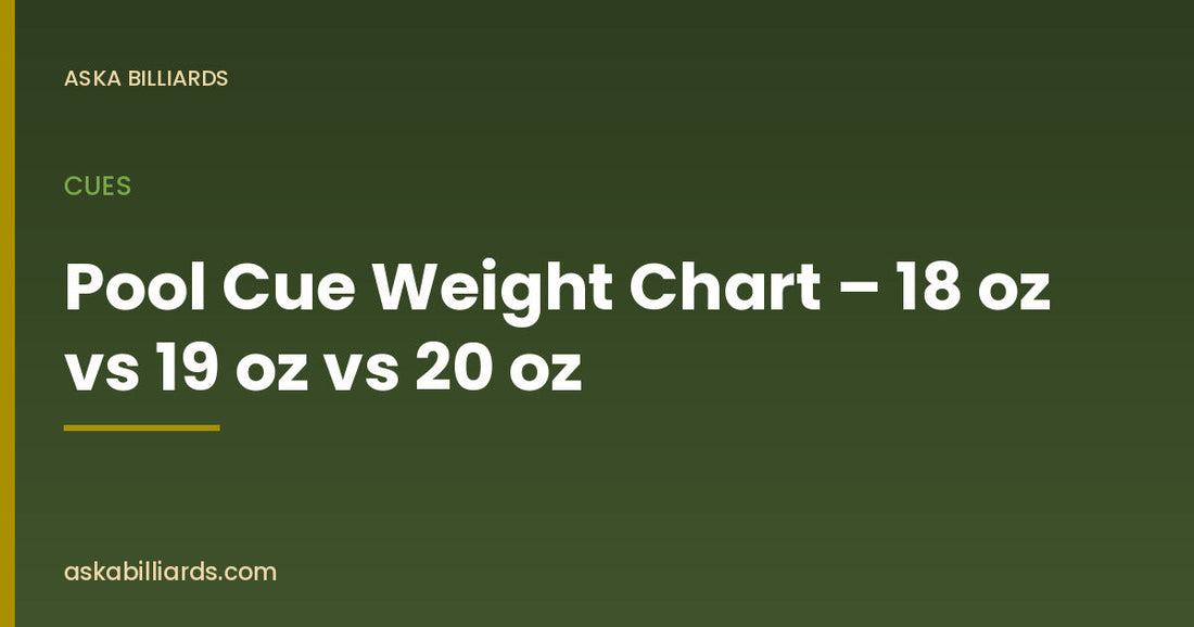 Pool Cue Weight Chart – 18 oz vs 19 oz vs 20 oz — Cues guide by ASKA Billiards