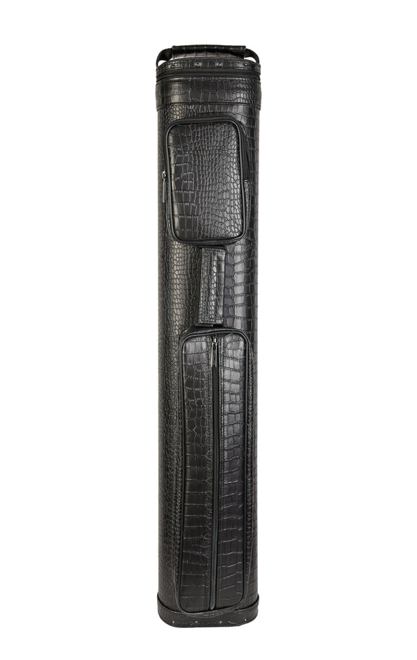 ASKA Hard 4x8 pool cue case in black with textured exterior C48P