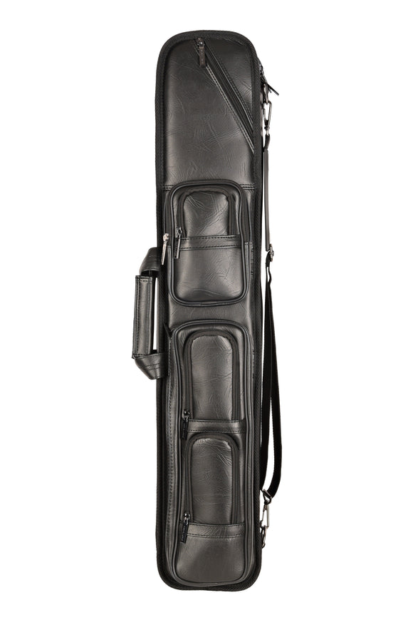ASKA Soft Leatherette Pool Cue Case/Bag, 4B8S Black, LS48BLK