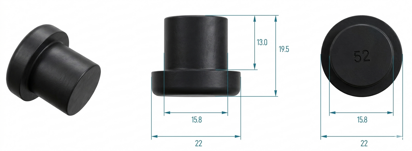 16mm Black Replacement Rubber Bumper for ASKA Jump Pool Cue JC01. JC02