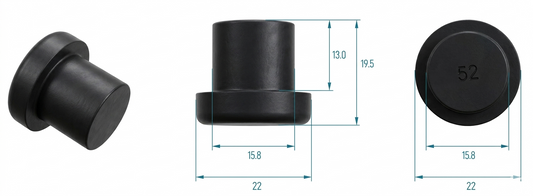 16mm Black Replacement Rubber Bumper for ASKA Jump Pool Cue JC01. JC02