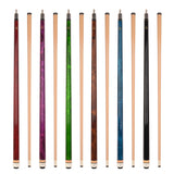 Set of 6 Aska L3 Pool Cue Sticks, 58", 13mm Tip, Hard Rock Canadian Maple Shaft, Wrapless, L3S6
