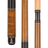 ASKA Pool Cue Stick TR BROWN, Maple Shaft, 5/16x18 Metal Joint, Black Irish Linen, Triple Rings, 12.75mm Tip, TRBRN
