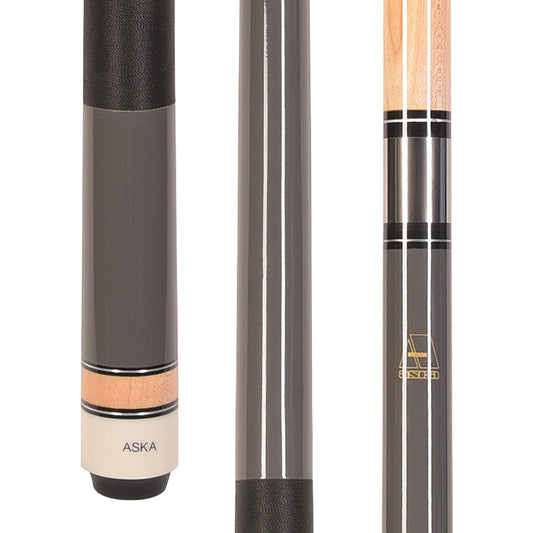 ASKA Grey Pool Cue Stick L2GRY butt and shaft details.