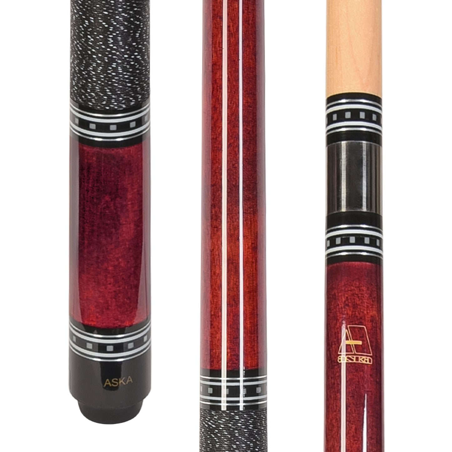 Close-up of pool cue handle, forearm, and joint.