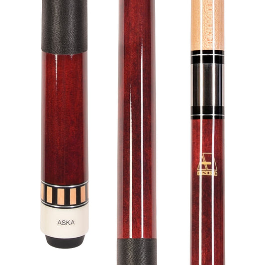ASKA Pool Cue L25, with Dshed Ring, 58", 5/16x18 Joint, 13mm Leather Tip, L25