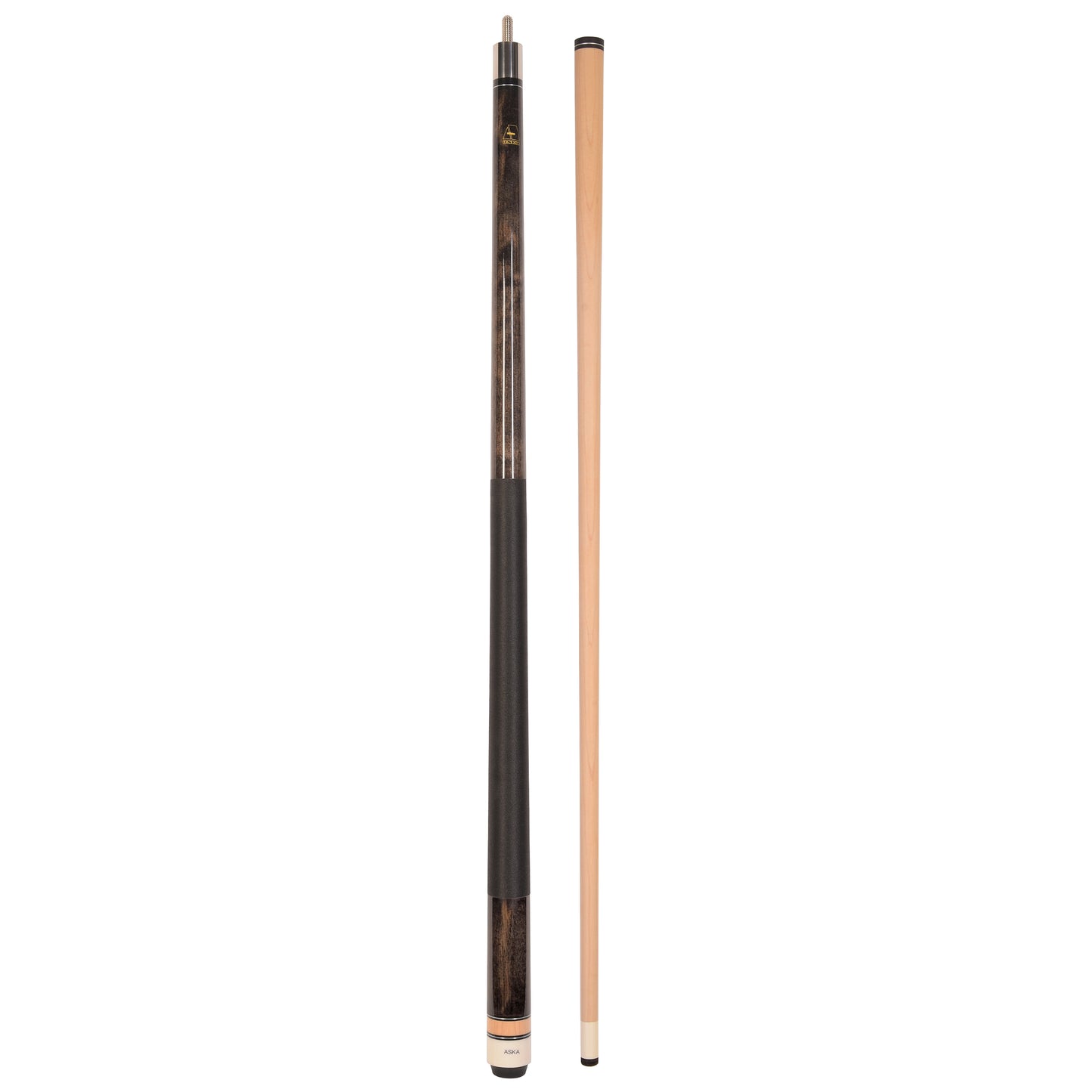 Full view of pool cue with separate shaft displayed.