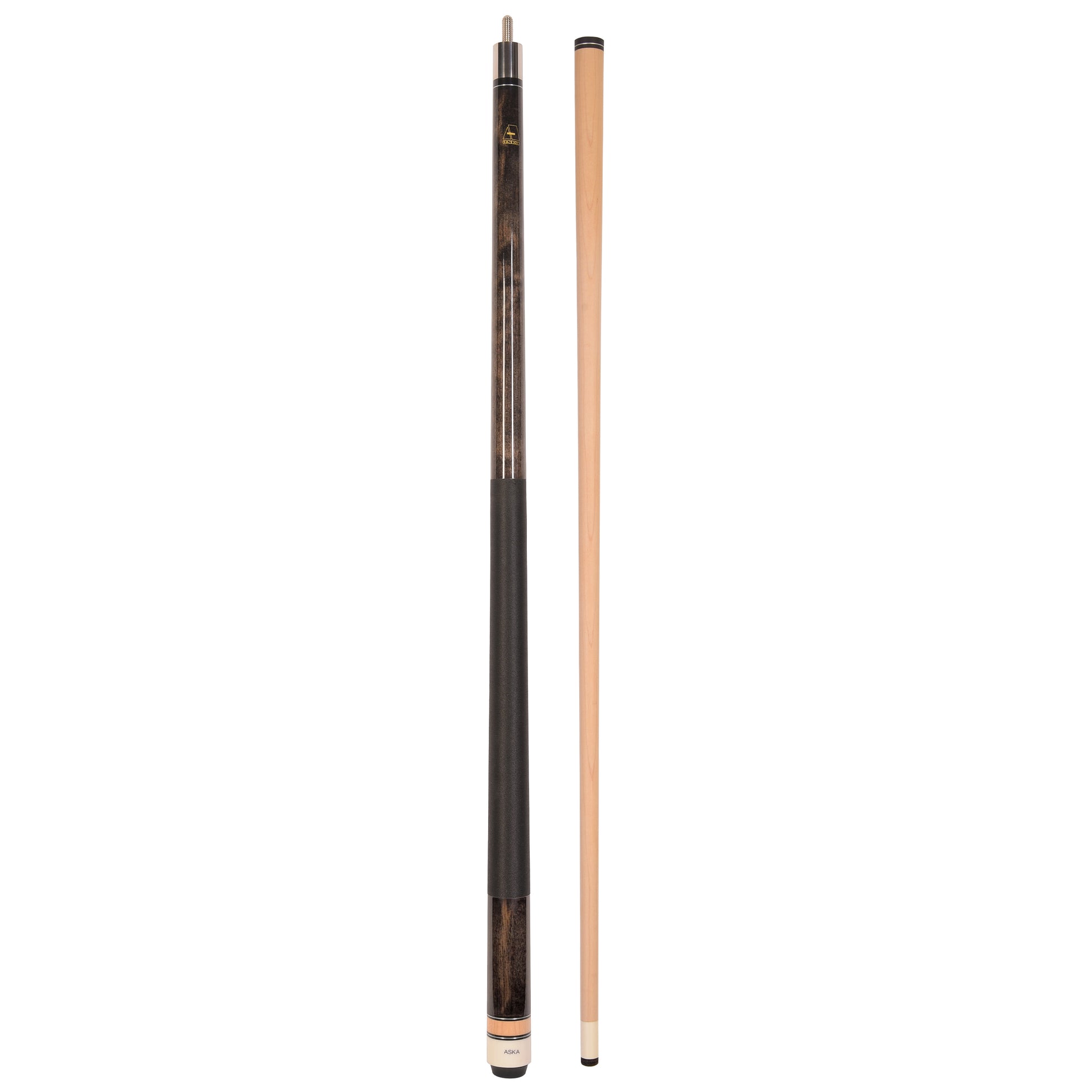 Full view of pool cue with separate shaft displayed.