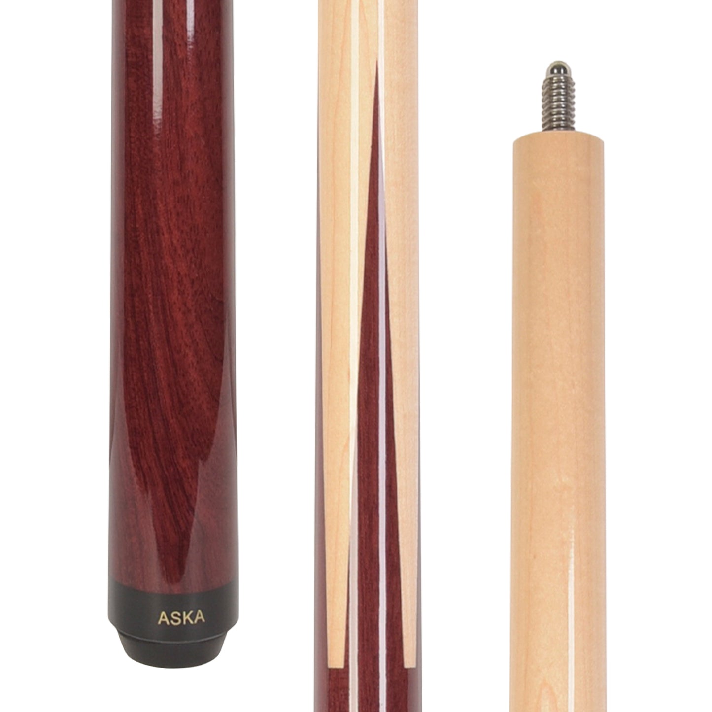ASKA Sneaky Pete Pool Cue Butt – Purple Heart Spliced Maple, 5/16x18 Joint, Butt Only (SPPB)