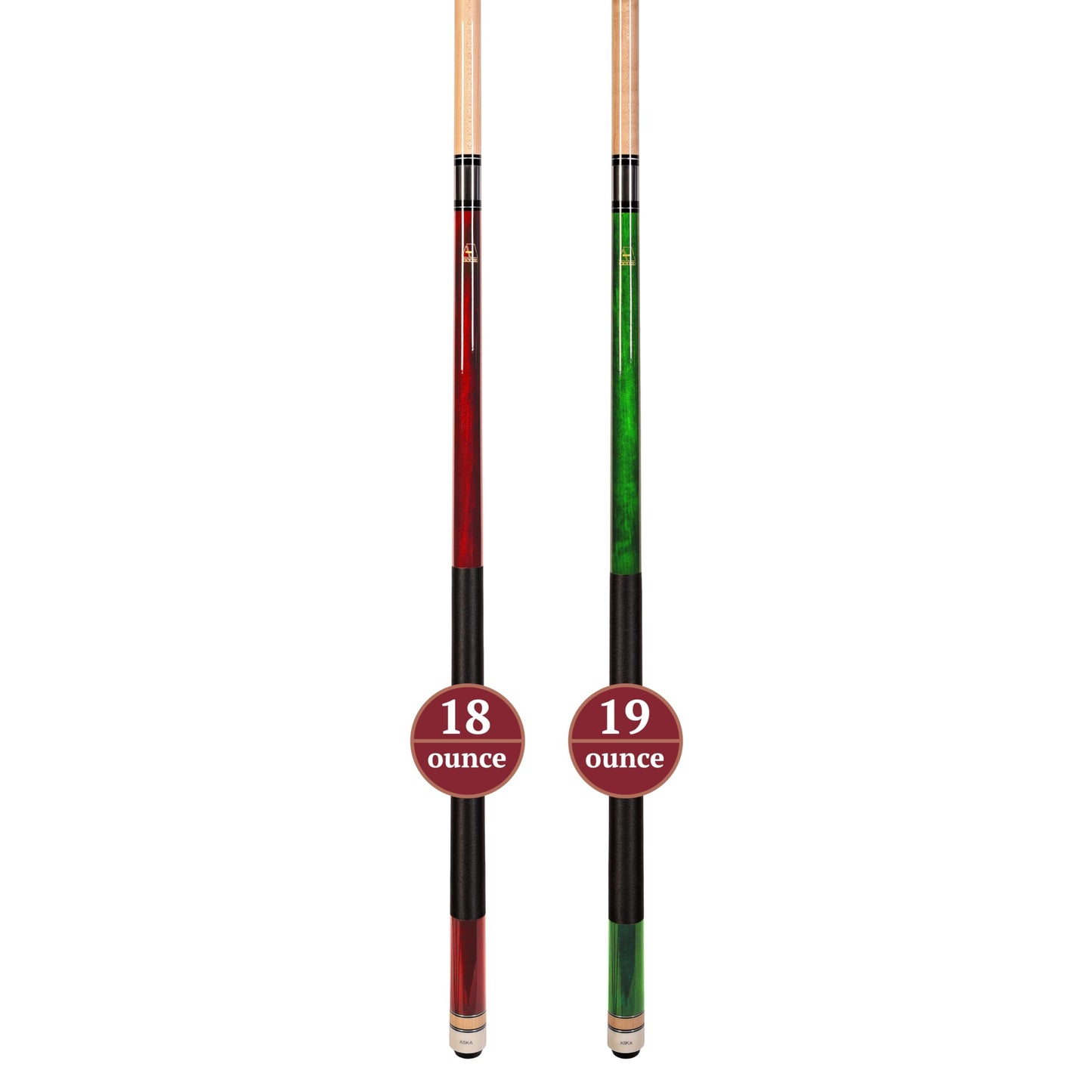 ASKA Set of 2 Pool Cue Sticks, 58