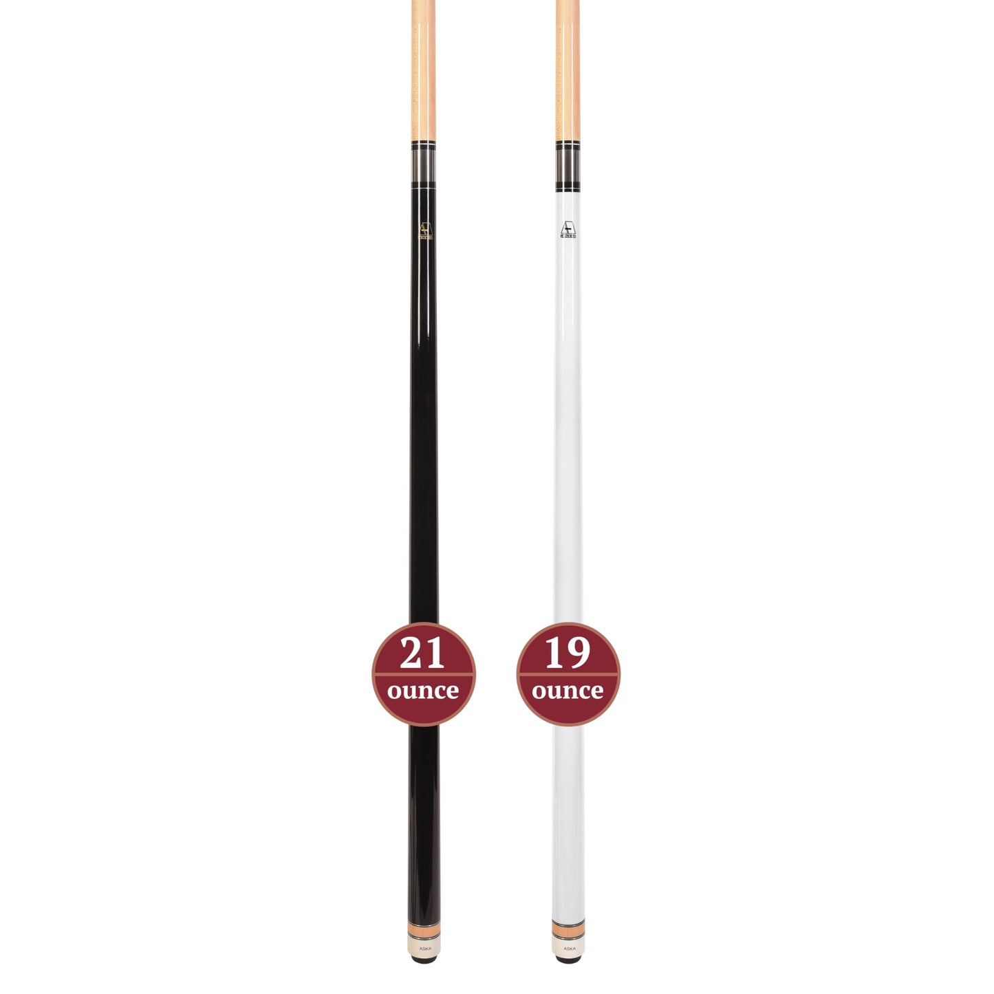 ASKA Set of 2 Pool Cue Sticks, 58