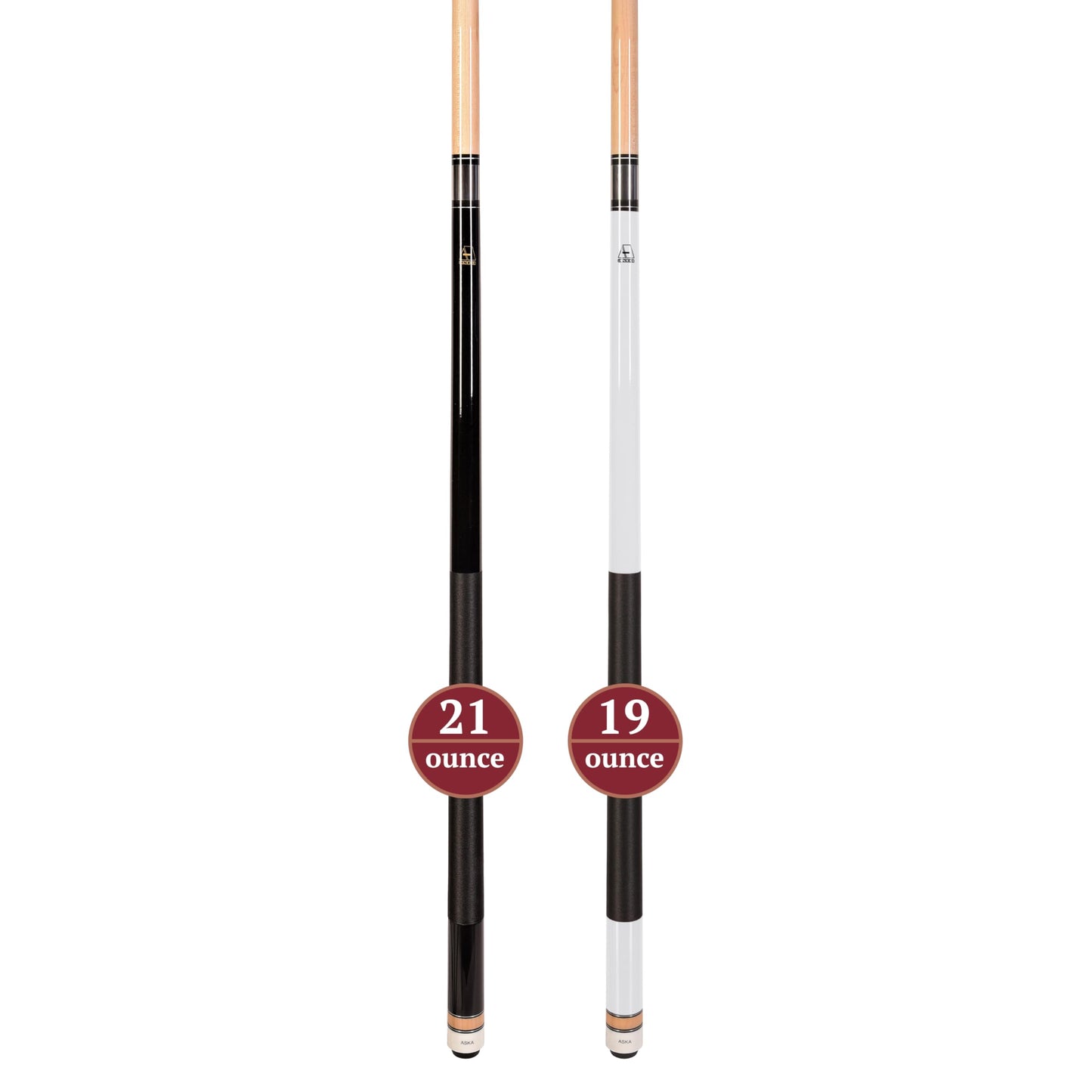 ASKA Set of 2 Pool Cue Sticks, 58