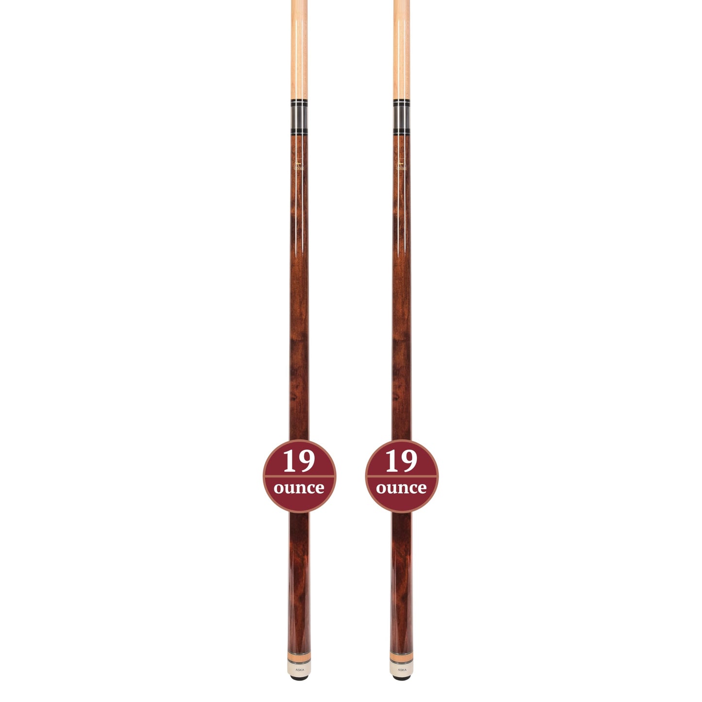 ASKA Set of 2 Pool Cue Sticks, 58
