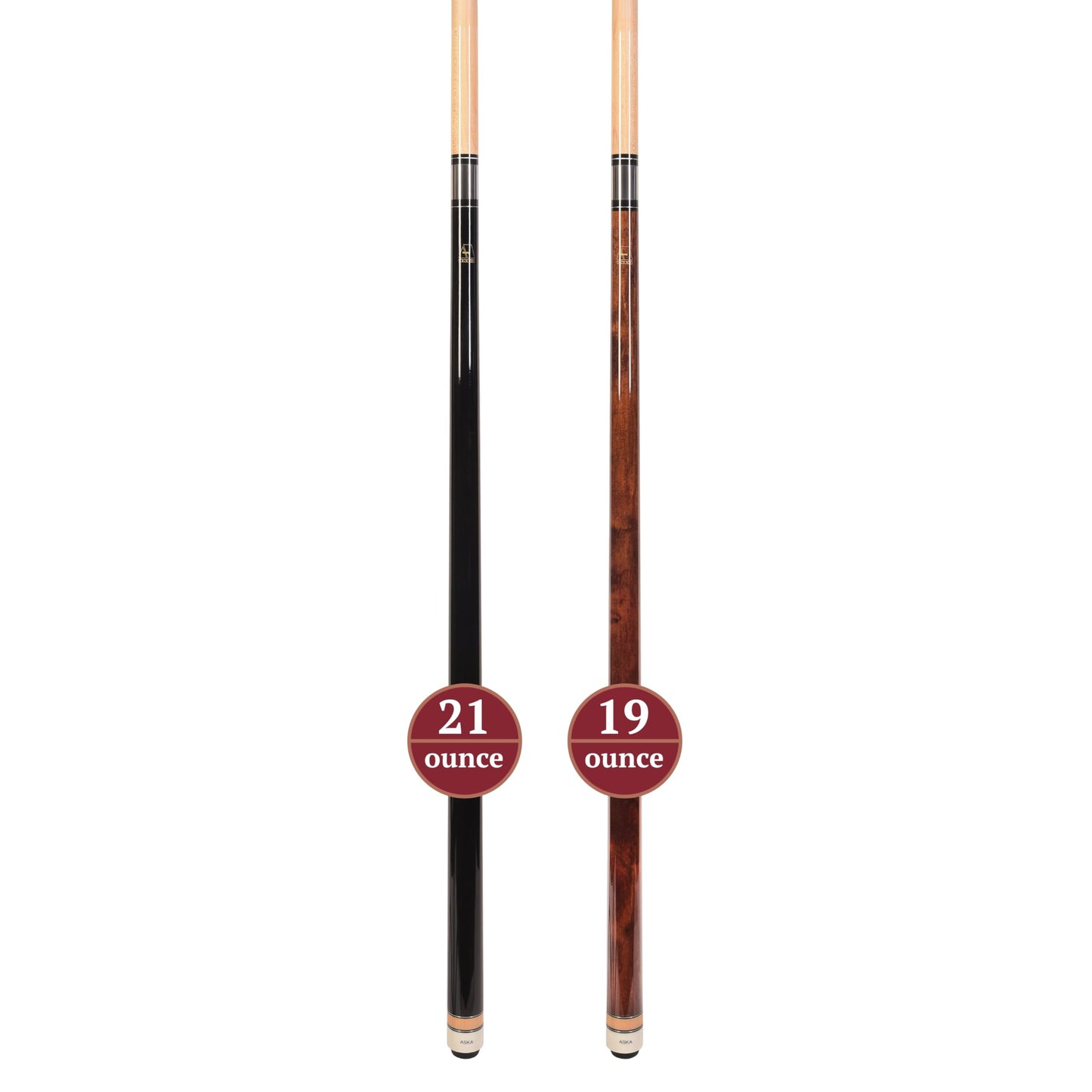 ASKA Set of 2 Pool Cue Sticks, 58