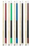Set of 5 Aska Matte L2 Billiard Pool Cues, 58" Hard Rock Canadian Maple, 13mm Hard Tip, Mixed Weights, L2S5M