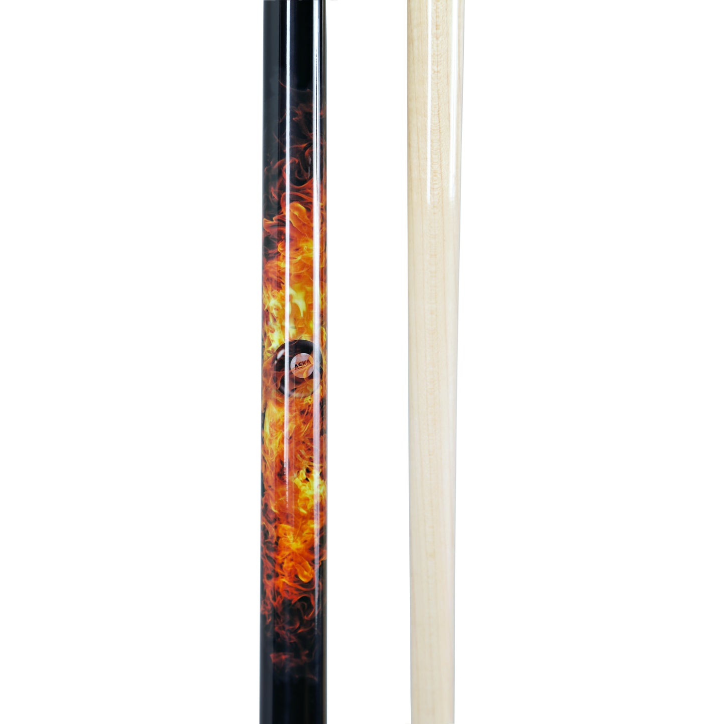 ASKA Fireball Playing Pool Cue Stick, Irish Linen, 12.75mm Layered Hard Tip, (FBPC)