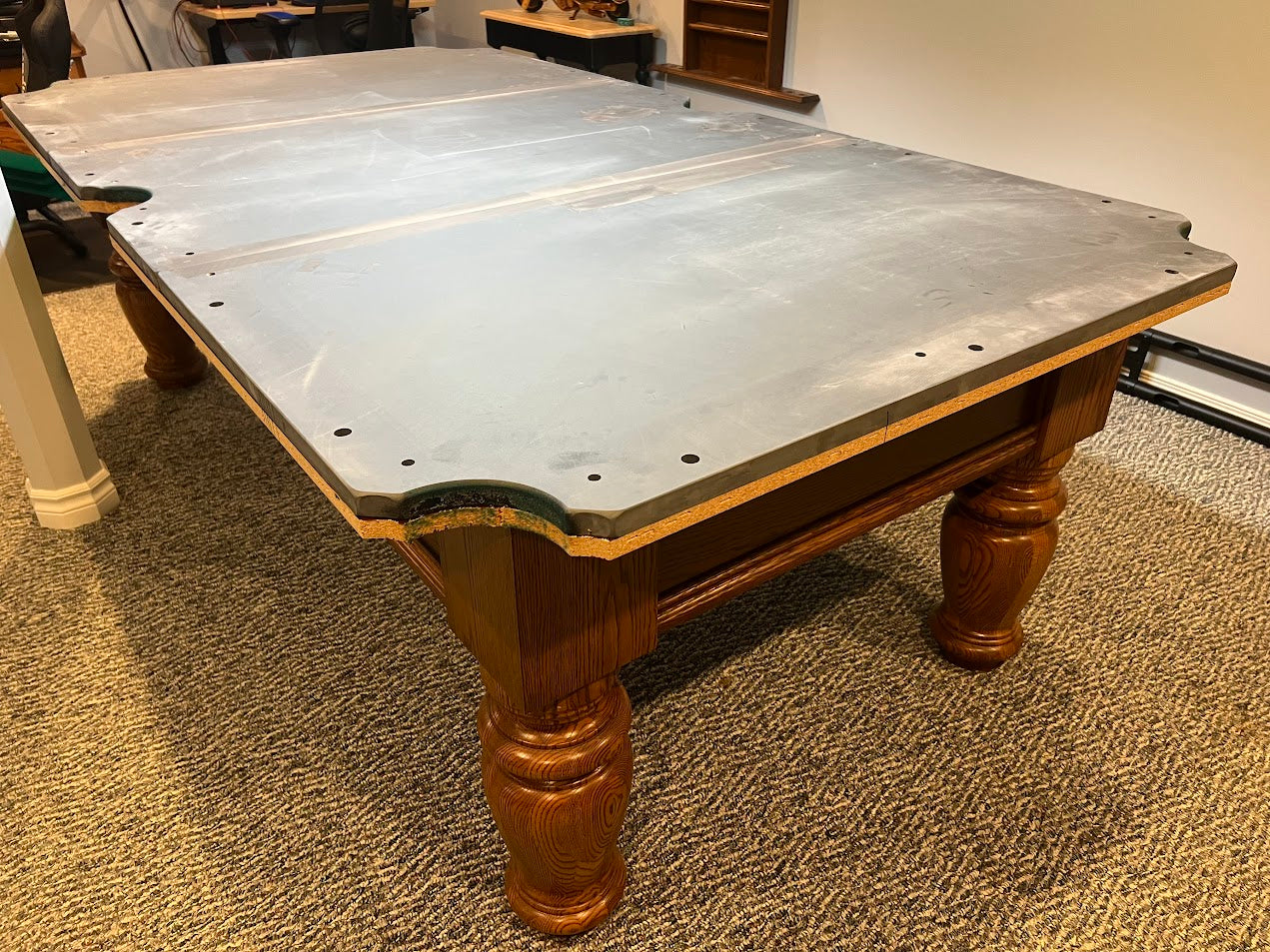 Dufferin Anniversary 8-Foot Pool Table | Preowned Smokey Oak Billiard Table