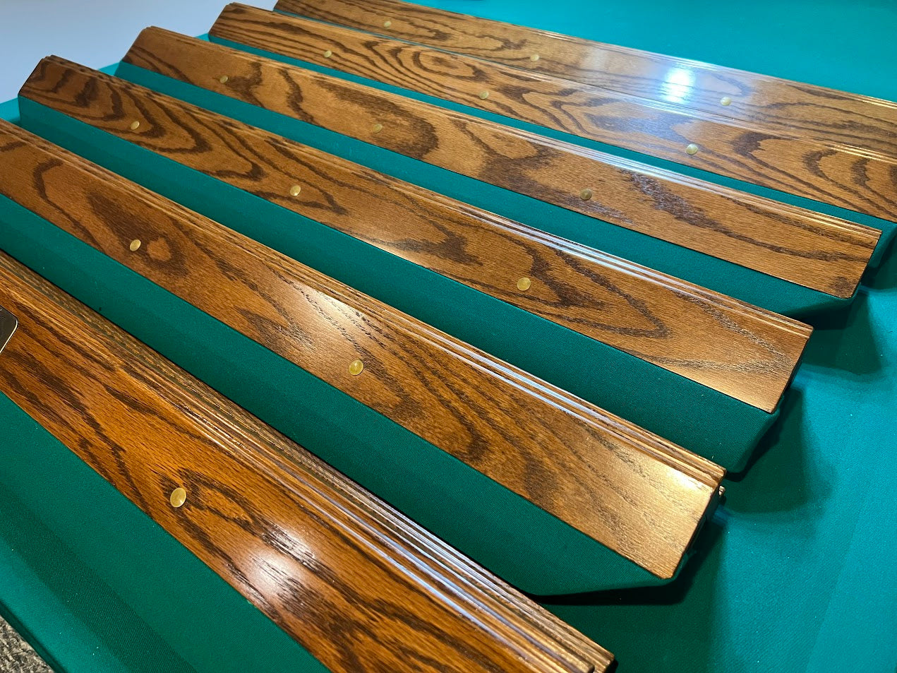 Dufferin Anniversary 8-Foot Pool Table | Preowned Smokey Oak Billiard Table