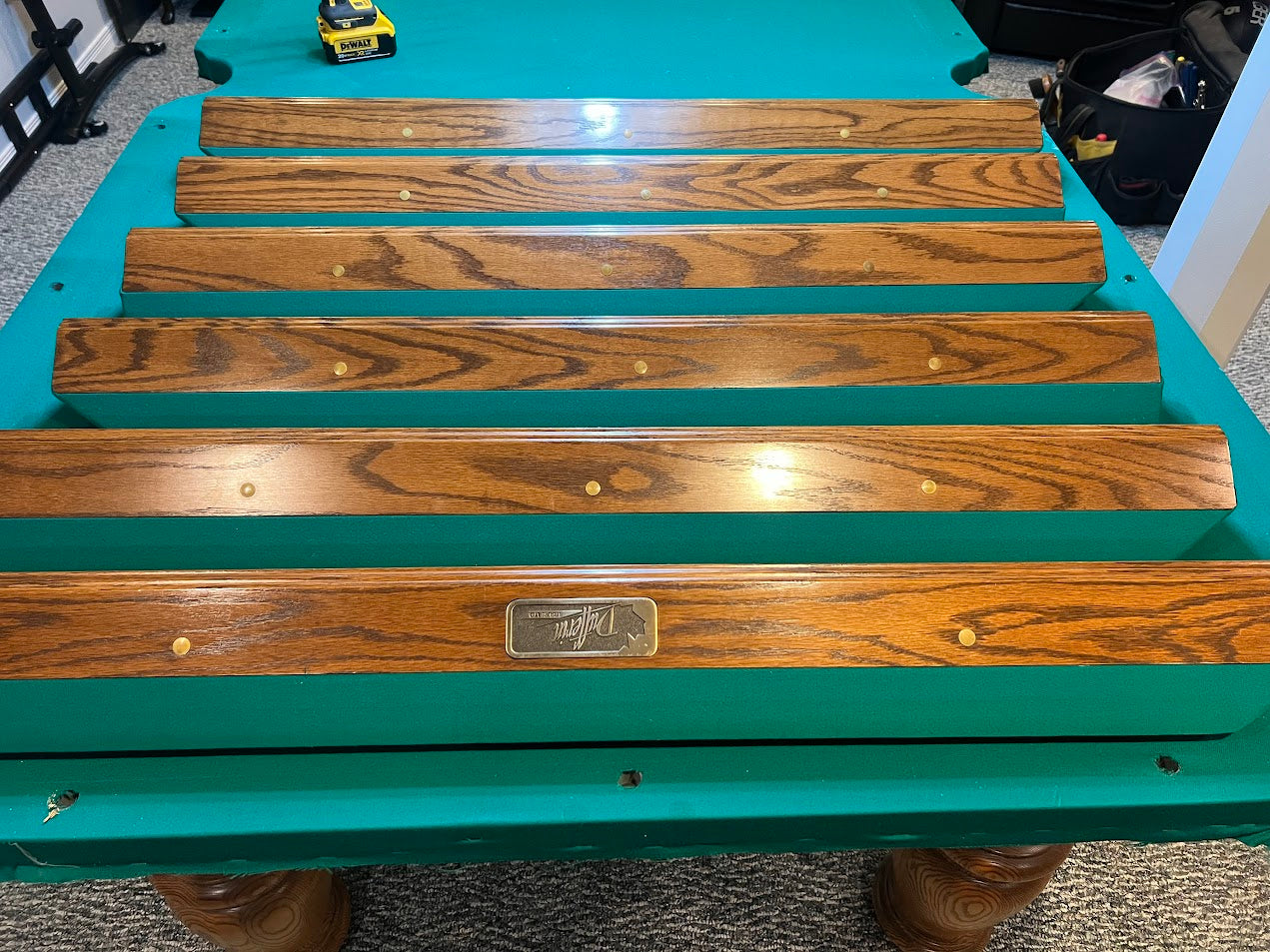Dufferin Anniversary 8-Foot Pool Table | Preowned Smokey Oak Billiard Table