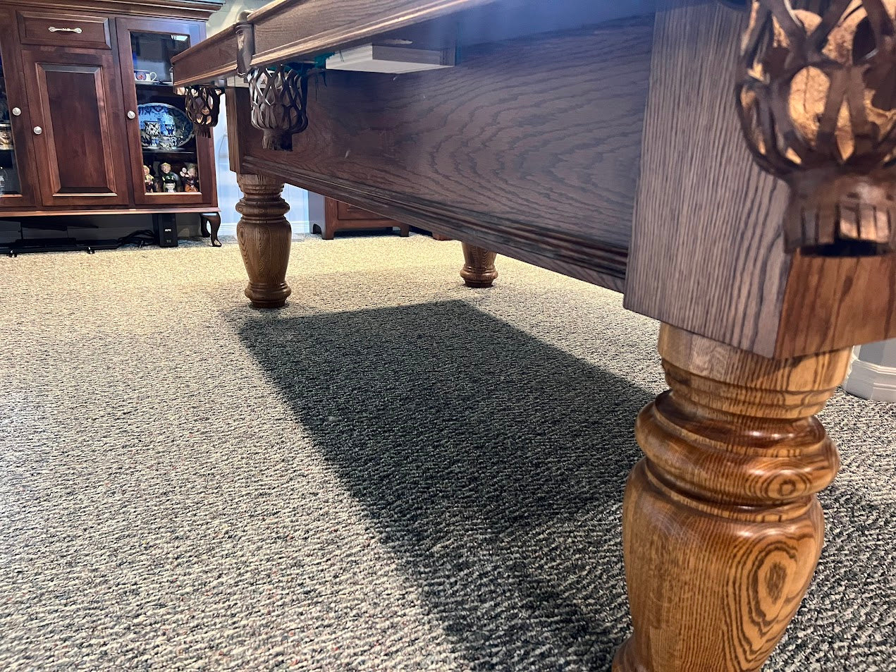 Dufferin Anniversary 8-Foot Pool Table | Preowned Smokey Oak Billiard Table